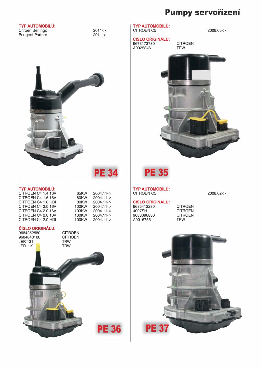 Pumpy servořízení PE14